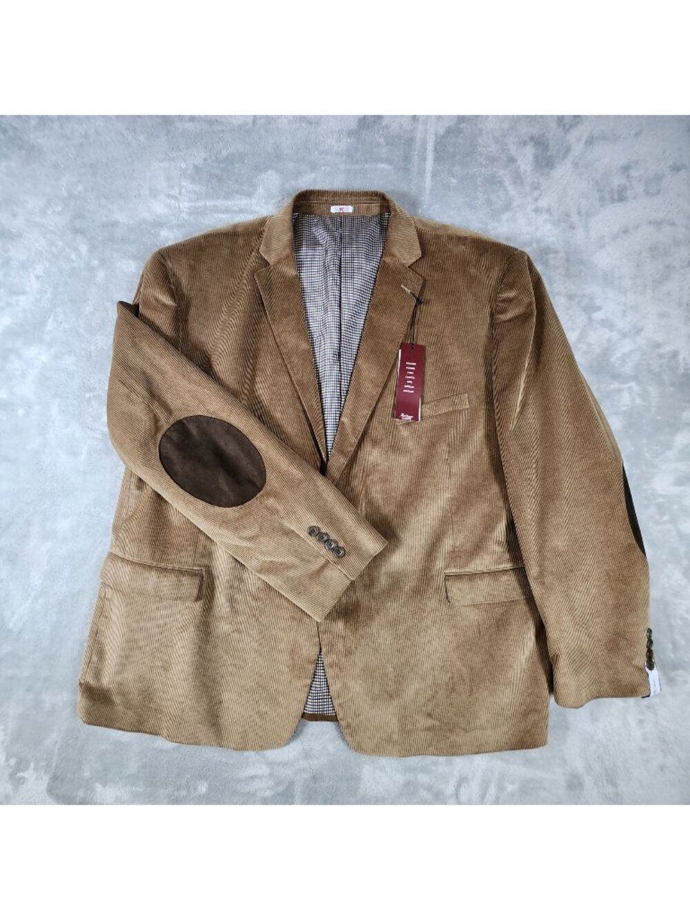 Saddlebred Heritage Corduroy Sport Coat 54R Brown Elbow Patch Academia Business